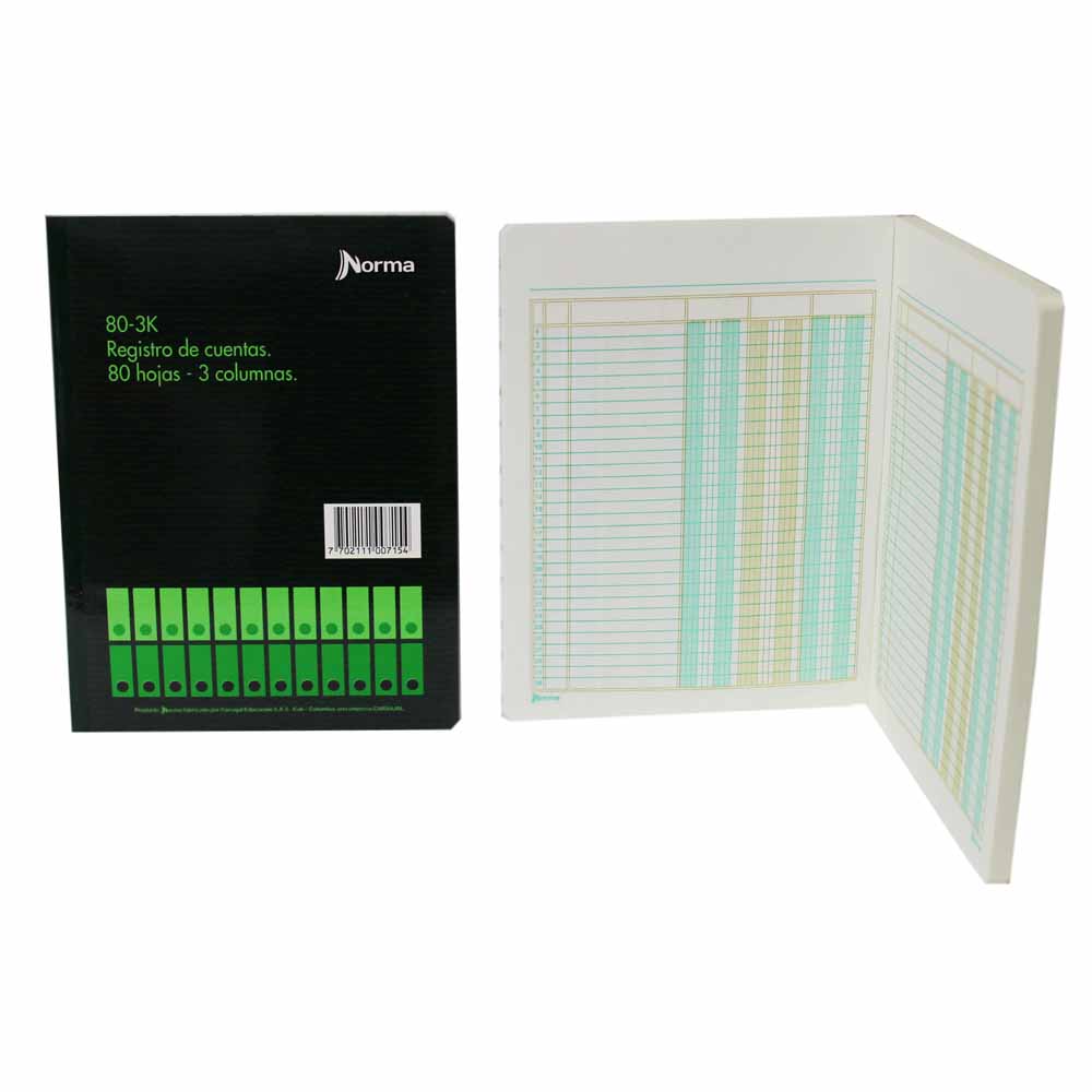 LIBRO CONTAB. 80 3ZK PLAST. BOND VERDE