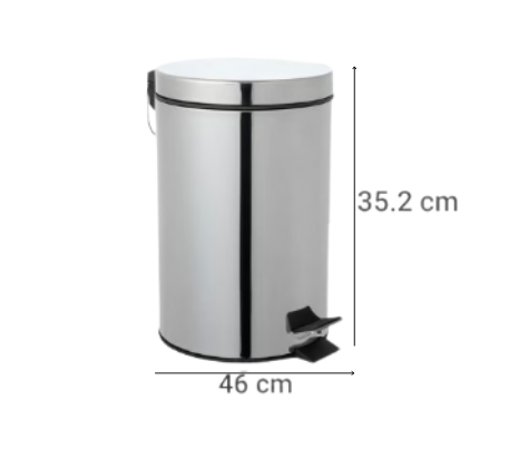 papelera metal 7 litros 1