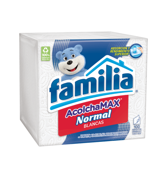 Servilletas Familia  AcolchaMAX x 100 Und