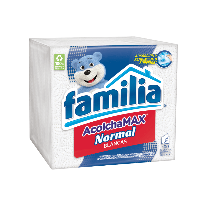 servilletas familia acolchamax X 100 Und