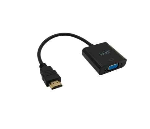 Convierte fácilmente señales HDMI a VGA con nuestro adaptador XUE, para disfrutar de contenido multimedia en tus pantallas compatibles con VGA