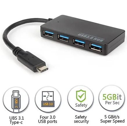 Hub USB tipo C 3.0 Macbook Air Touch Bar 4 Puertos