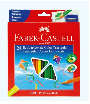 Colores Faber x 24 Largo 4mm Hexagonales