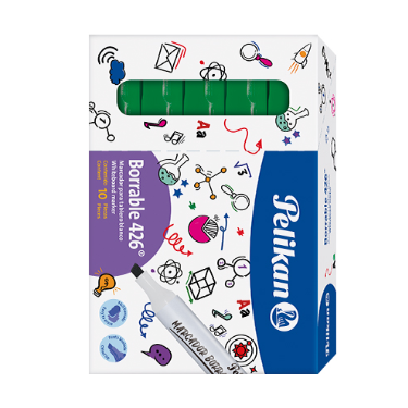 Marcador Borrable Pelikan 426 Caja x10 Verde