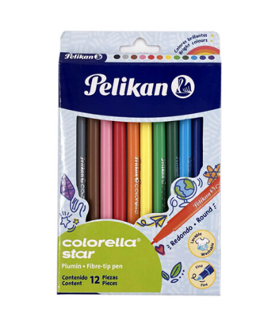 Plumon Pelikan Colorella Star Redondo Caja X 12
