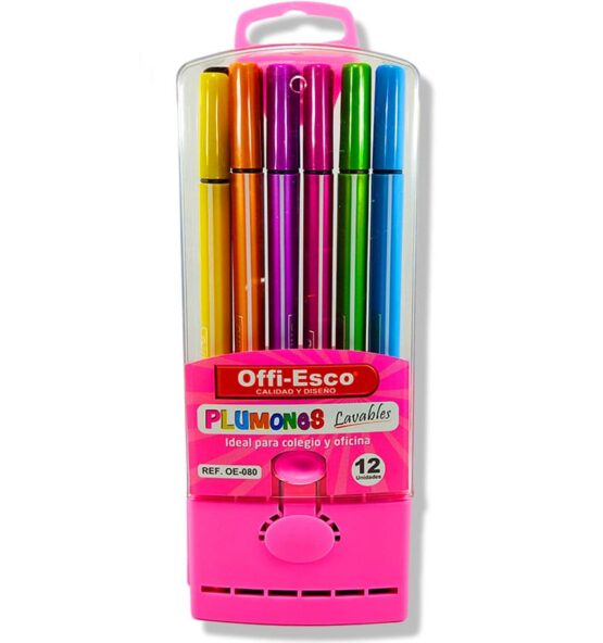Plumones Offi-Esco Lavable x12