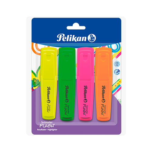 Resaltadores Blister Pelikan x4 Colores surtidos