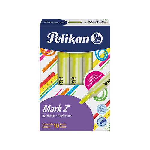 Resaltadores Mark 2 Caja x10 Amarillo 1