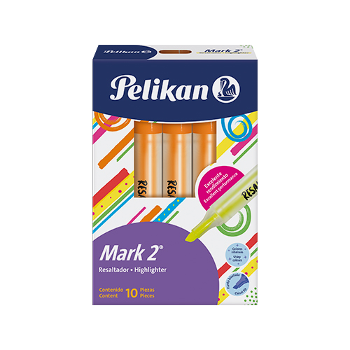 Resaltadores Mark 2 Caja x10 Naranja 2