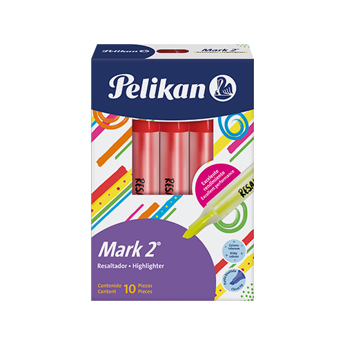 Resaltadores Mark 2 Caja x10 Rojo