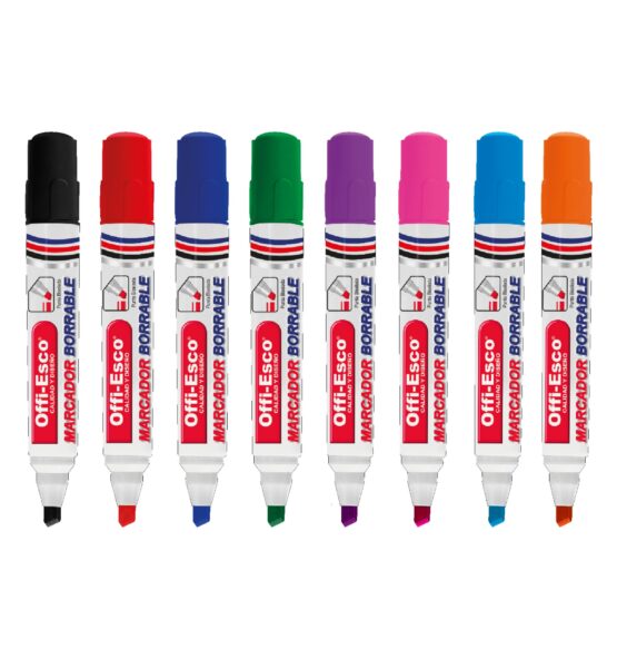 Marcador Borrable Offi-Esco Estuche x8 Unid