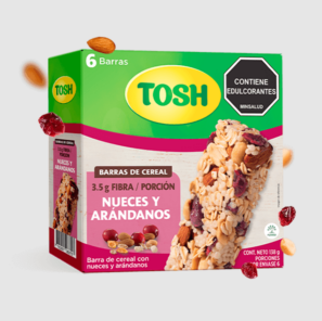 Barras de cereal Tosh Arandanos x 6 Und