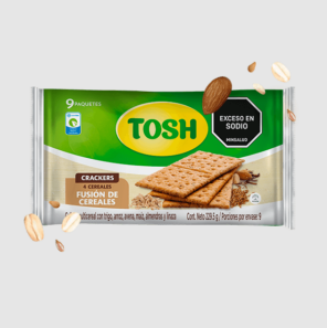 Galletas Tosh Fusion de Cereales x9 Pqtes 