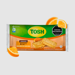 Galletas Tosh sandwich Mouse de Naranja x6 Pqts