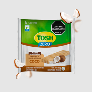 Galletas wafer Tosh Coco x6 paquetes