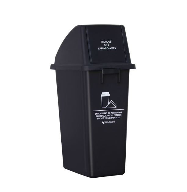 Papelera Negra de 60 Litros 
