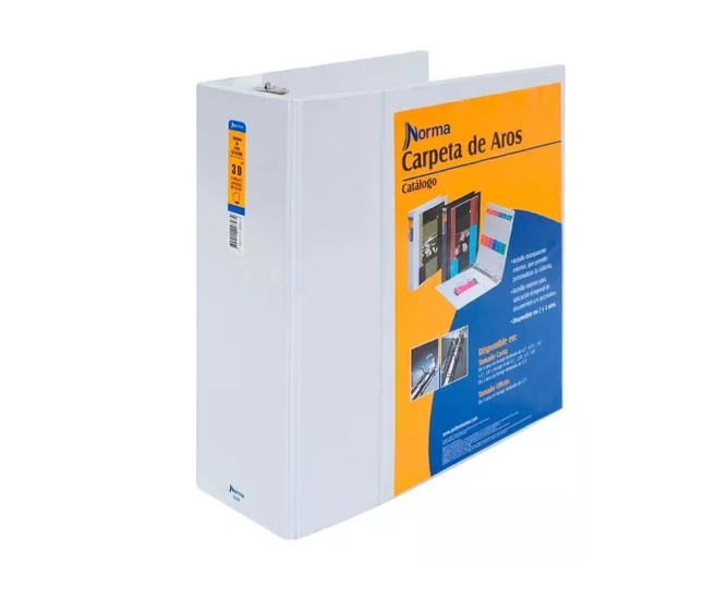 Pasta Catalogo Norma 3 Aros 3.0 D Blanca