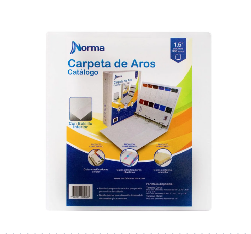 Pasta catalogo 1.5 pulgadas 