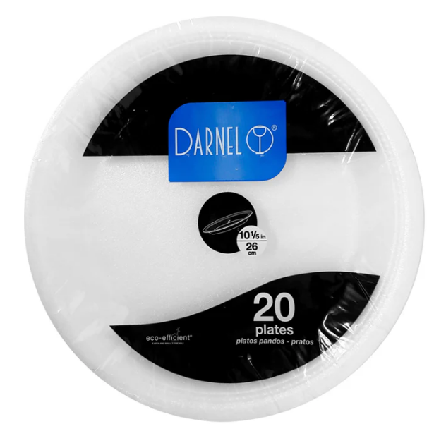 Plato Darnel 26cm Blanco x 20 Und