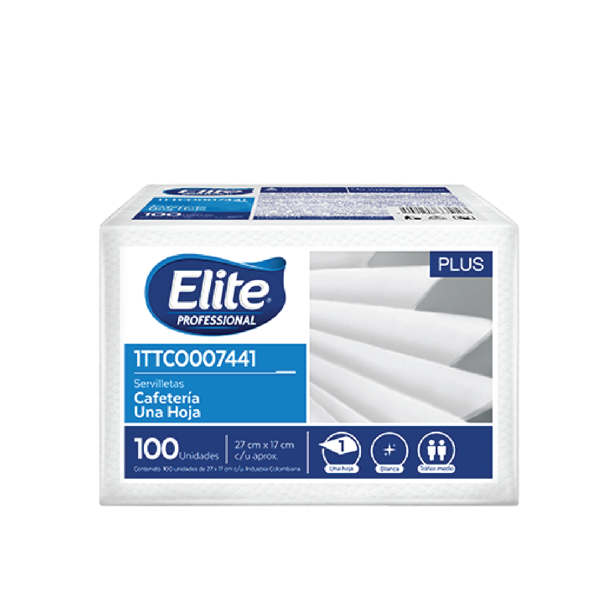 Servilleta Elite Extra blanca cafeteria x100 und