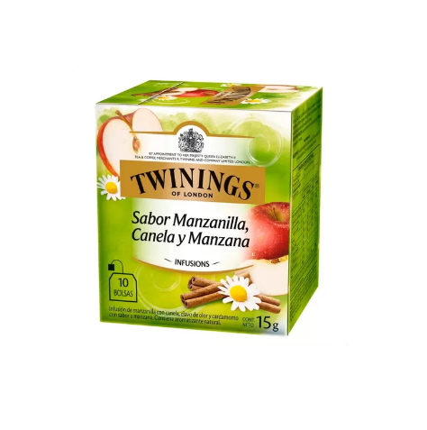 Te Twinings Manzanilla canela y Manzana Infusion Caja X10 Sobres
