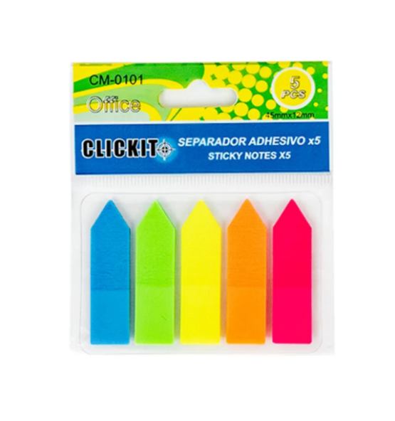 Banderitas Plasticas X 5 Colores Clickit