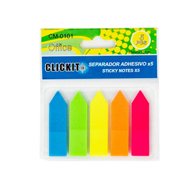 Banderitas Plasticas X 5 Colores Clickit