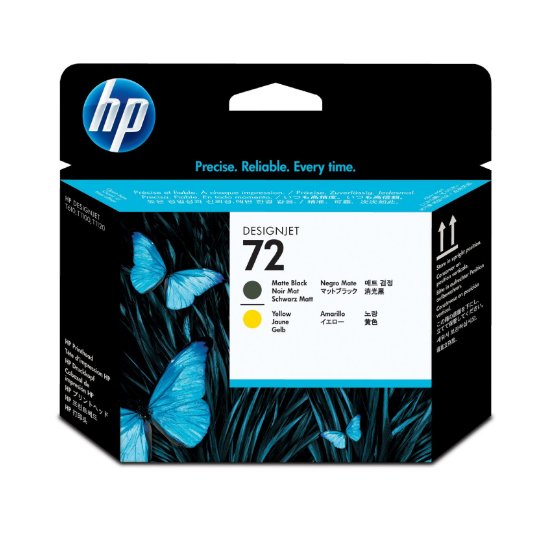 Cabezal de impresion HP 72 Negro y Amarillo Original
