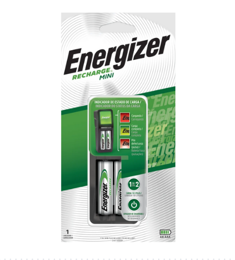 Cargador Energizer mini para 2 pilas 