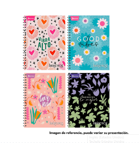 Cuaderno Imagenes Argollado Femenino