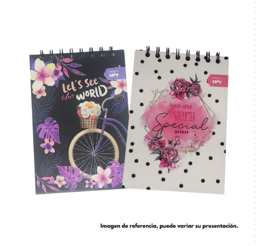 Libreta mini Vertical Pasta Dura Mujer