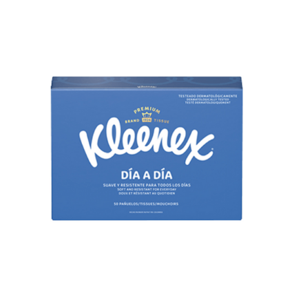 Panuelos desechables Kleenex Dia a Dia Caja X 50 Und
