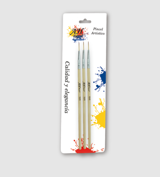 Pincel AH ROYAL Delineador 10/0 x3