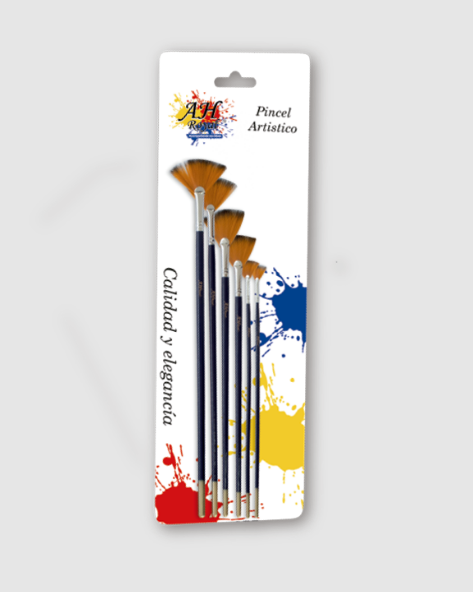Pincel AH ROYAL Juego Abanico fino x6