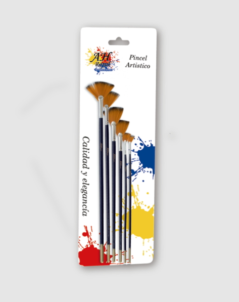 Pincel AH ROYAL Juego Abanico fino x6 