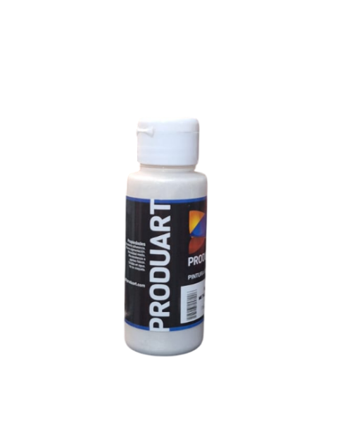 Pintura Acrilica Blanco Metalizado Produart de 60 C.C