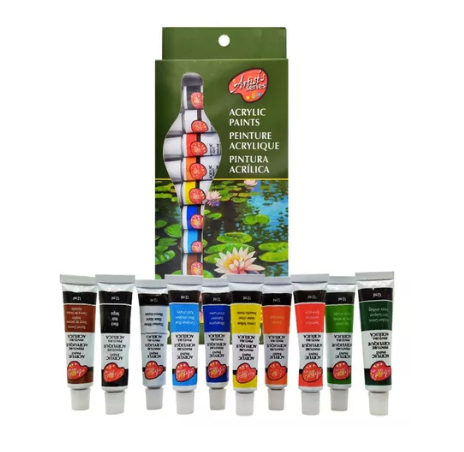 Set Pinturas Acrilicas 10 Unid x12 ML