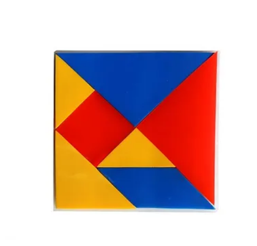 TANGRAM PLASTICO 12 .4 X 12.4 CM
