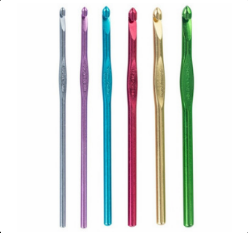 Aguja de aluminio para tejer en 2 