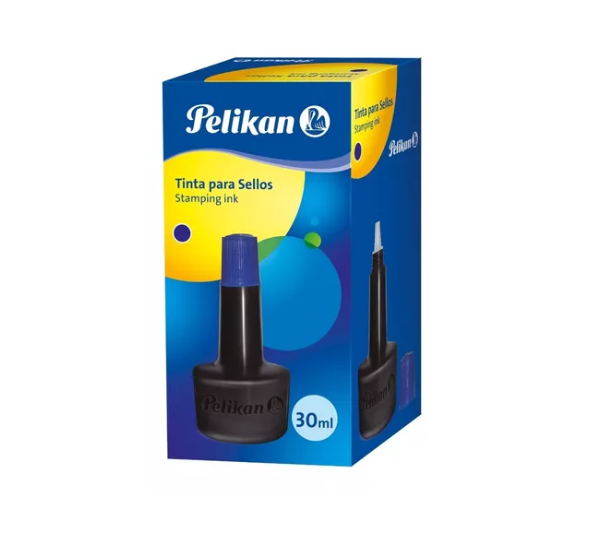 Tinta Para Sellos 30 Ml Pelikan Azul