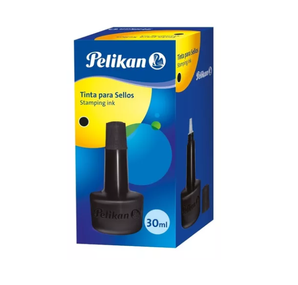 Tinta Para Sellos 30 Ml Pelikan Negro