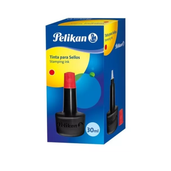 Tinta Para Sellos 30 Ml Pelikan Rojo