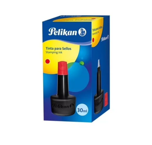 Tinta Para Sellos 30 Ml Pelikan Rojo