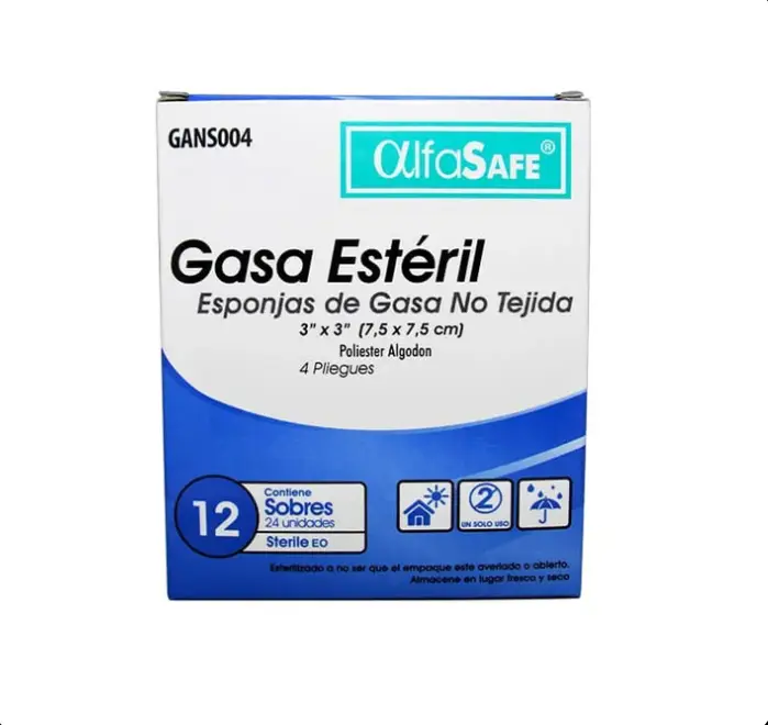 gasa esteril 7 5 x 7 5 empaque individual x50 sb x3