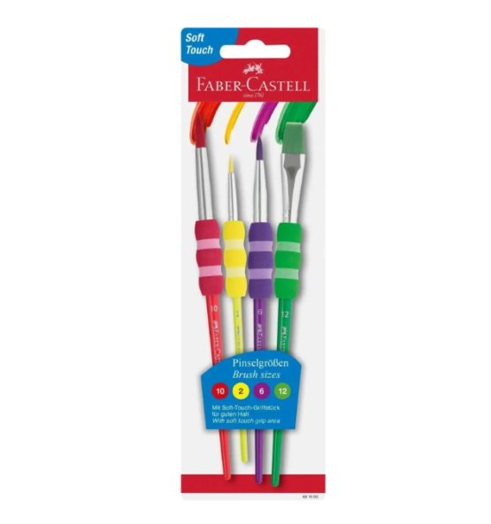 Juego de pinceles soft touch faber castell