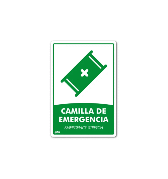Señal “Camilla de emergencia” 22x15 cm
