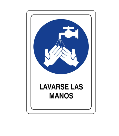 Senal Obligacion Lavarse Las Manos 22X15